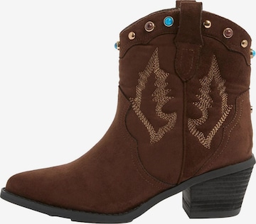 Bottes de cowboy Lipsy en marron : devant