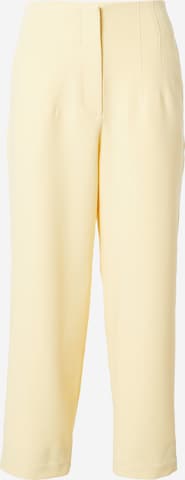 Wide Leg Pantalon Warehouse en jaune : devant