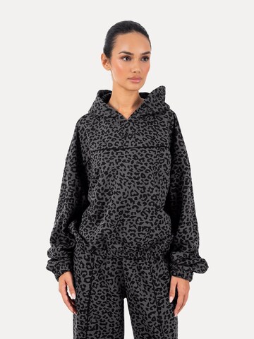 Veste de survêtement Smilodox en noir : devant