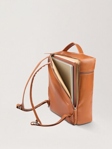 NEGOTIA Leather Backpack 'Kova' in Brown