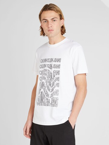 Calvin Klein Jeans - Regular Camisa em branco: frente