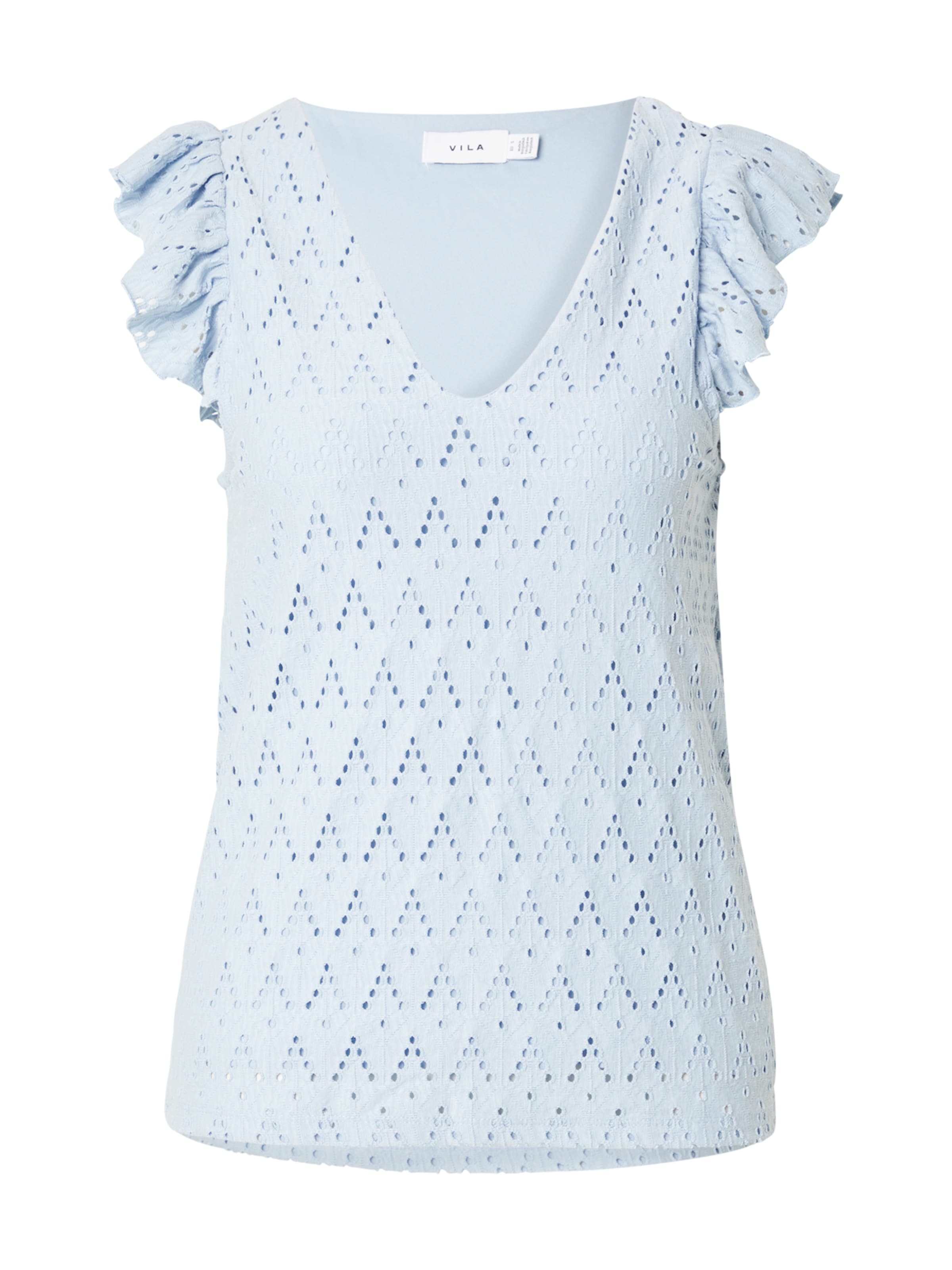 VILA Tričko 'VIAmalina' - Modrá: predná strana