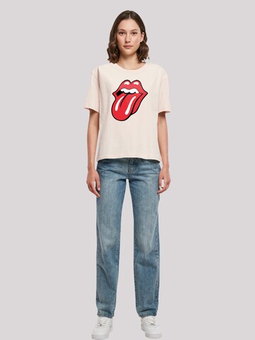F4NT4STIC Shirt 'The Rolling Stones Classic Tongue' in Roze