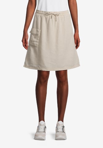 Cartoon Skirt in Beige: front