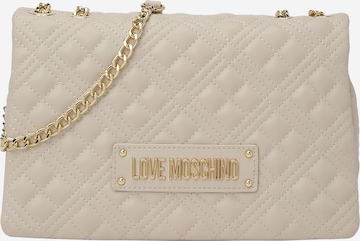 Sac bandoulière Love Moschino en beige : devant