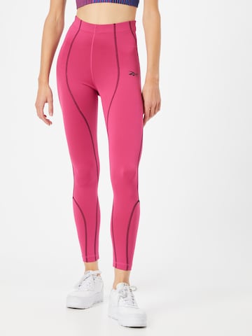 ReebokSkinny Sportske hlače 'MYT' - roza boja: prednji dio
