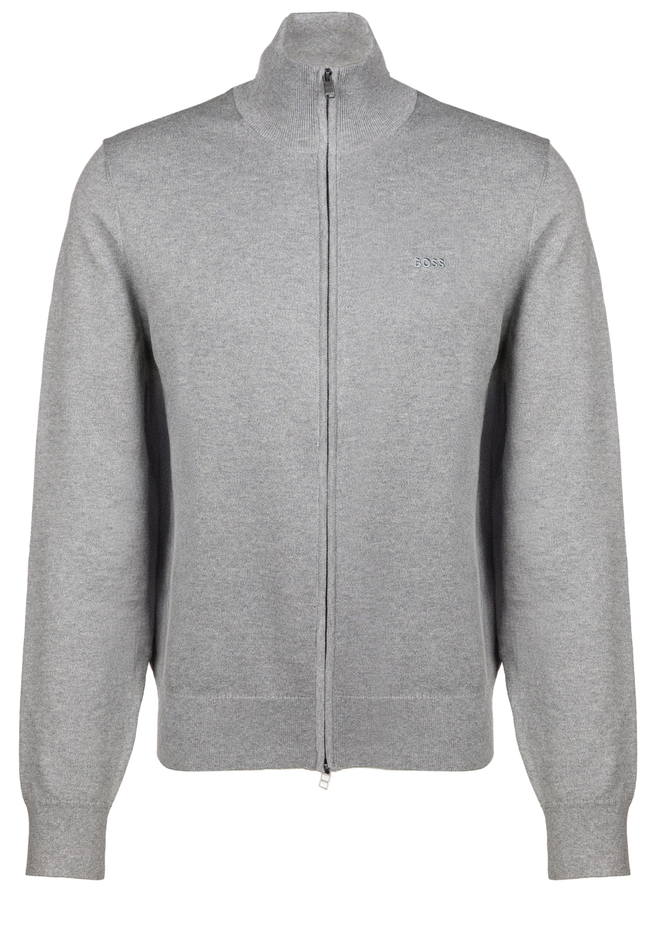 BOSS Knit Cardigan 'Upalano' in Grey: front