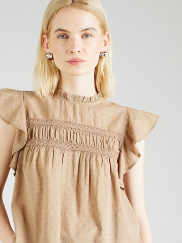 VERO MODA Bluse 'TRINE' i beige