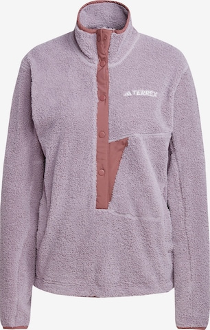 ADIDAS TERREX Athletic Sweatshirt 'XPLORIC' in Purple: front
