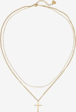 Hey Happiness Kette 'Valor Cross' in Gold: Vorderseite