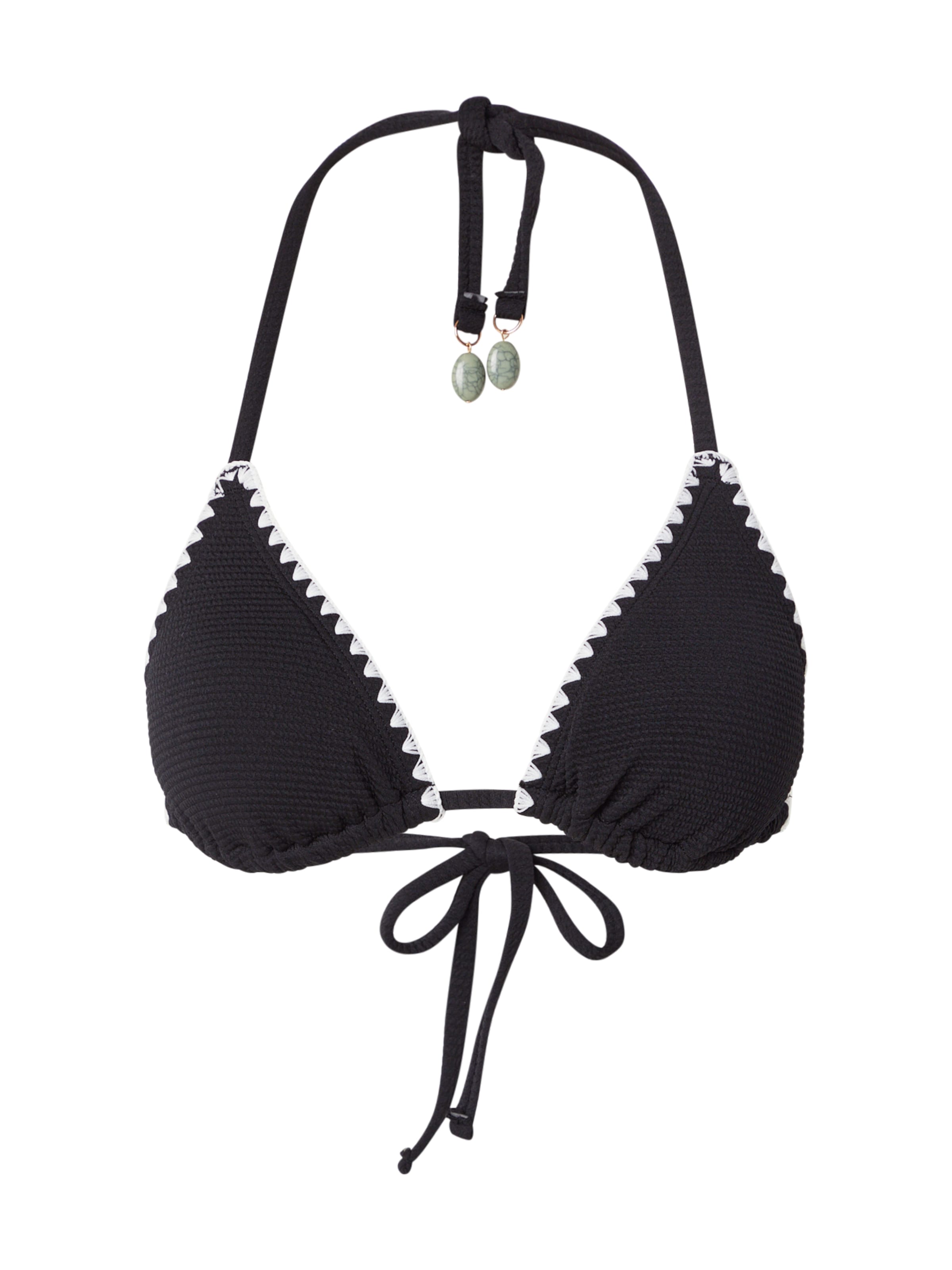 Hunkemöller Τρίγωνο Τοπ μπικίνι 'Kenya' σε μαύρο: μπροστά