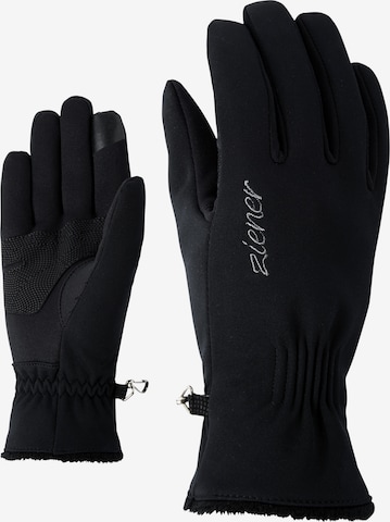 ZIENER Athletic Gloves 'Ibrana Touch' in Black: front