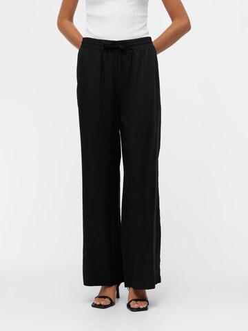 OBJECT Wide leg Broek 'Tilda' in Zwart: voorkant