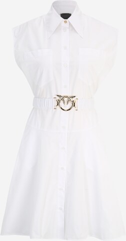 PINKO Платье-рубашка 'Abito' в Белый: спереди