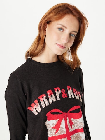 ONLY Pullover  'XMAS WRAP' in Schwarz