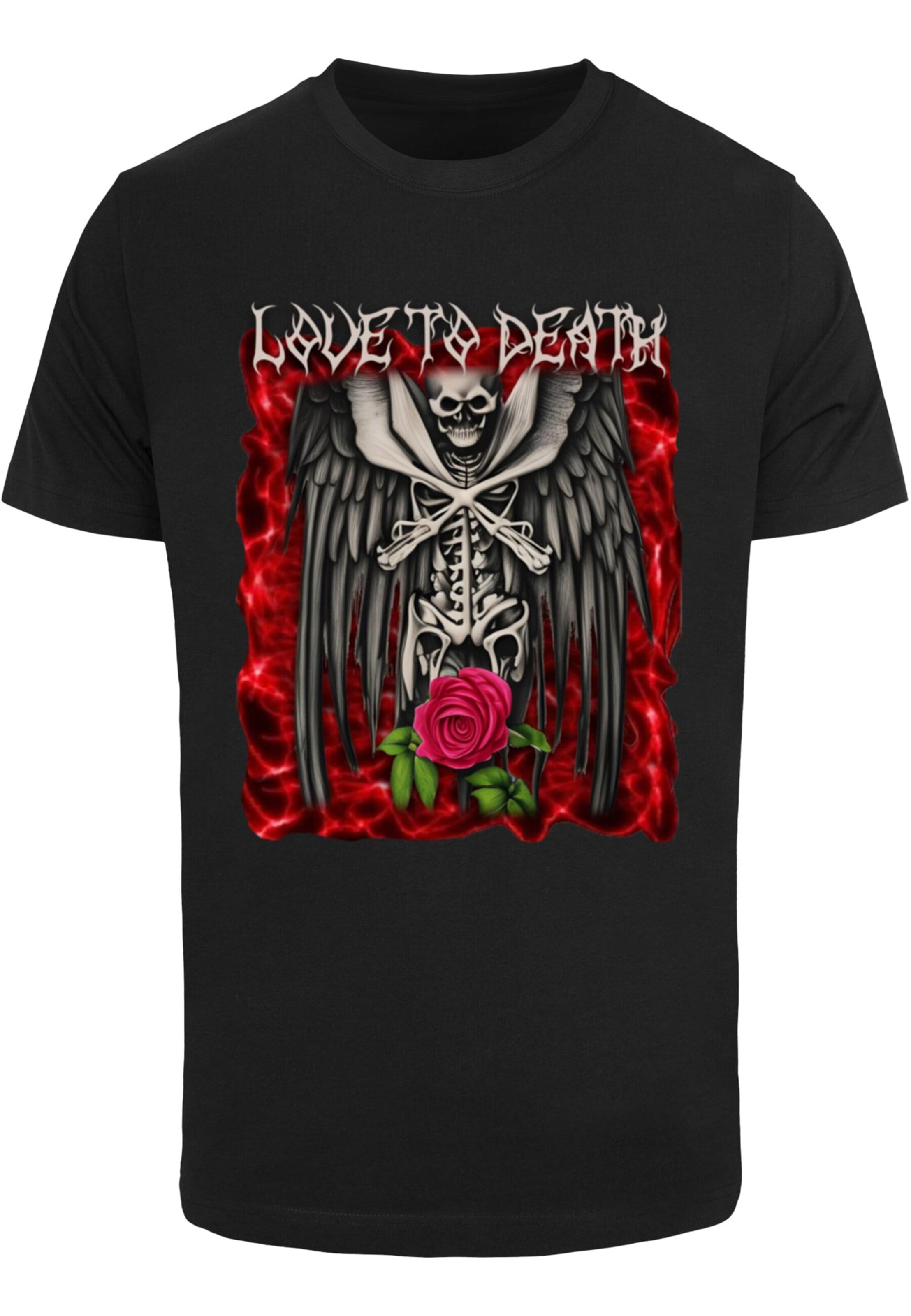 Mister Tee Shirt 'Love To Death' in Zwart: voorkant