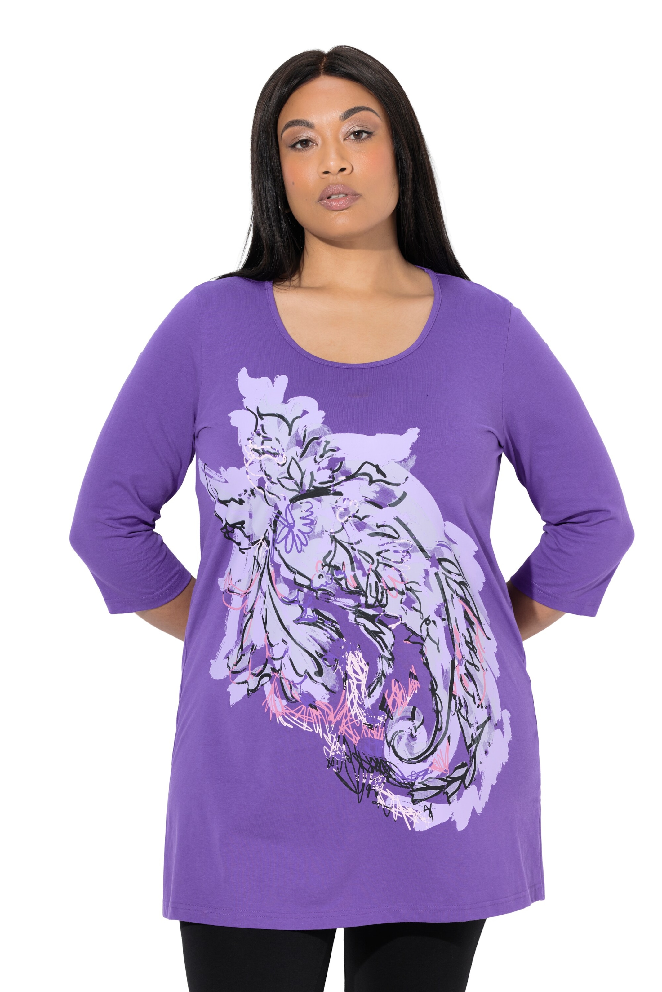 Ulla Popken Shirt in Purple: front
