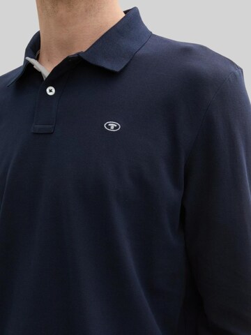 TOM TAILOR Shirt 'Tom Tailor Basic Polo LS Sky Captain Blue 1043278 10668'‌‌‌ in Blau