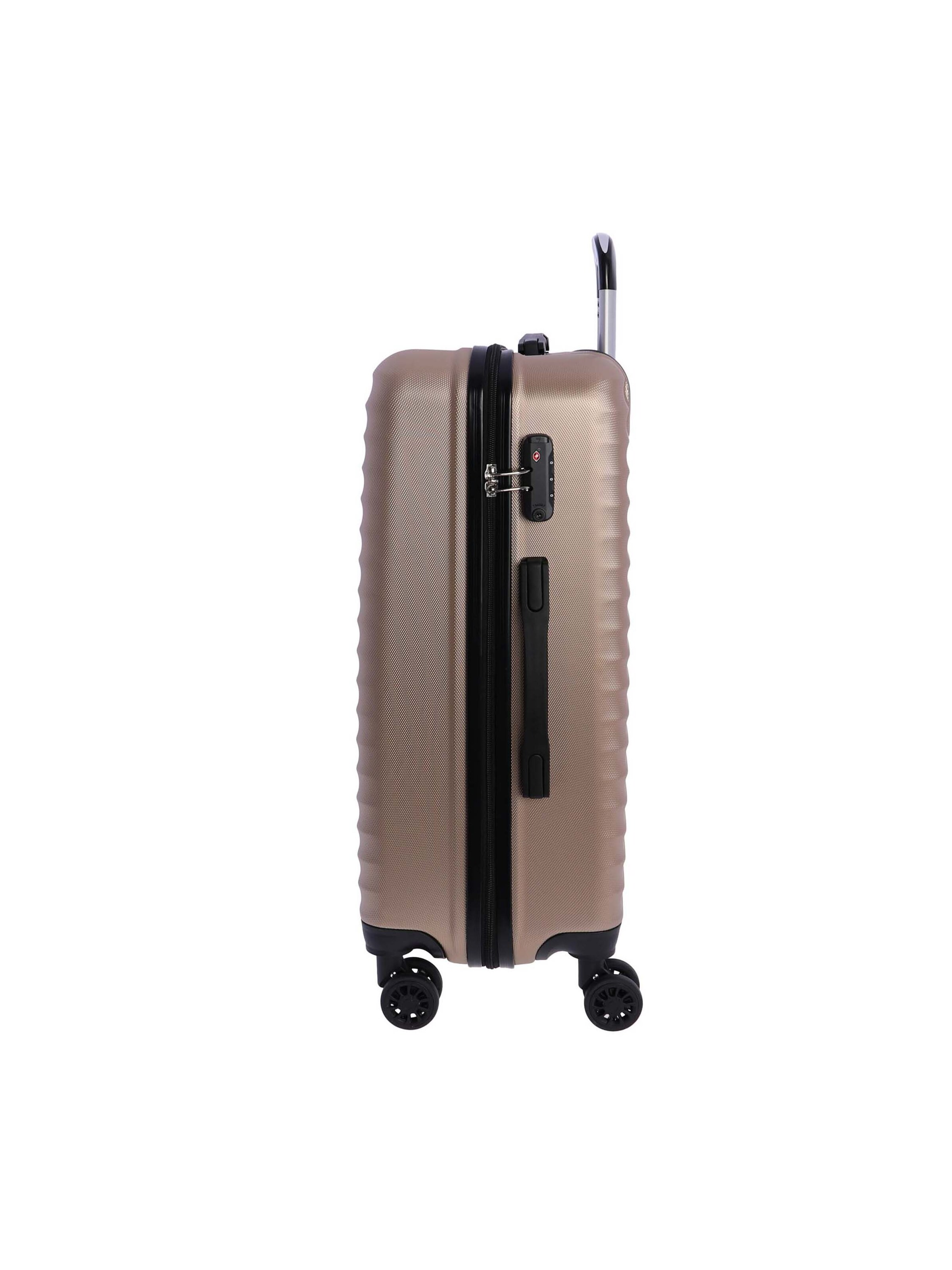 Don Algodon - Carrito 'DON ALGODON Maleta Mediana 23 kg | Maleta de Viaje Rígida con 4 Ruedas Dobles 360º, Candado TSA y Asa Telescópica | Equipaje Resistente al Agua para Viajes en Avión' en oro