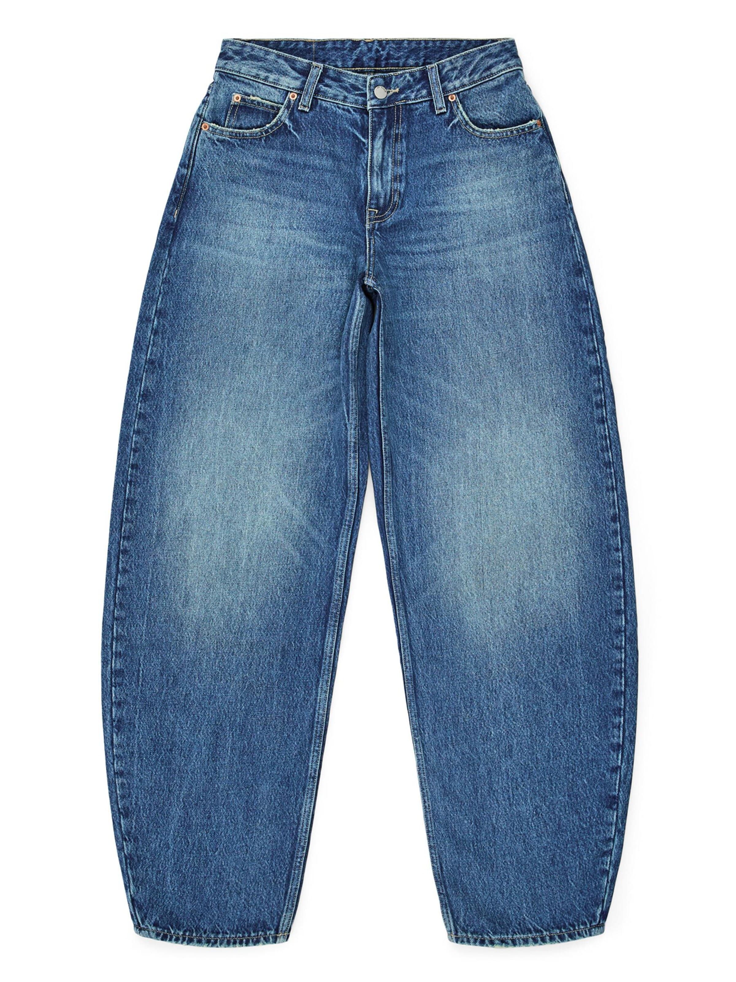 Dr. Denim Jeans 'Nanci Mid Barrel Jeans' in Blauw: voorkant