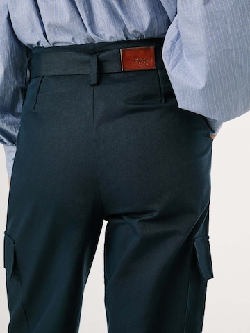 Pepe Jeans Tapered Pleat-front trousers 'Sira' in Blue