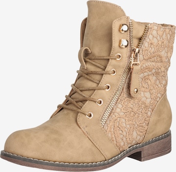 Elara Snørestøvletter i brun: forside