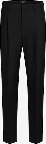 BRUUNS BAZAAR Regular Trousers with creases 'Mick Dagger' in Black: front