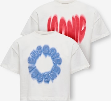 balta ONLY GIRLS Marškinėliai 'KOGDAPHNE': priekis