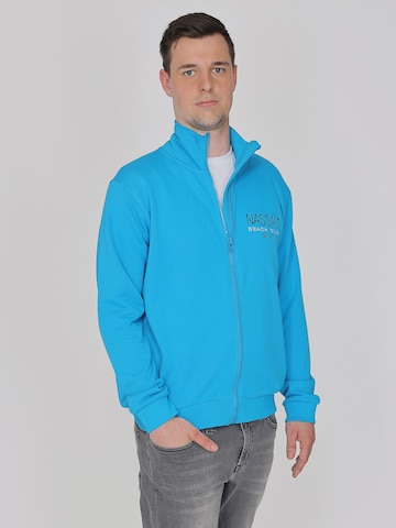 NASSAU Beach Club Sweat jacket in Blue: front