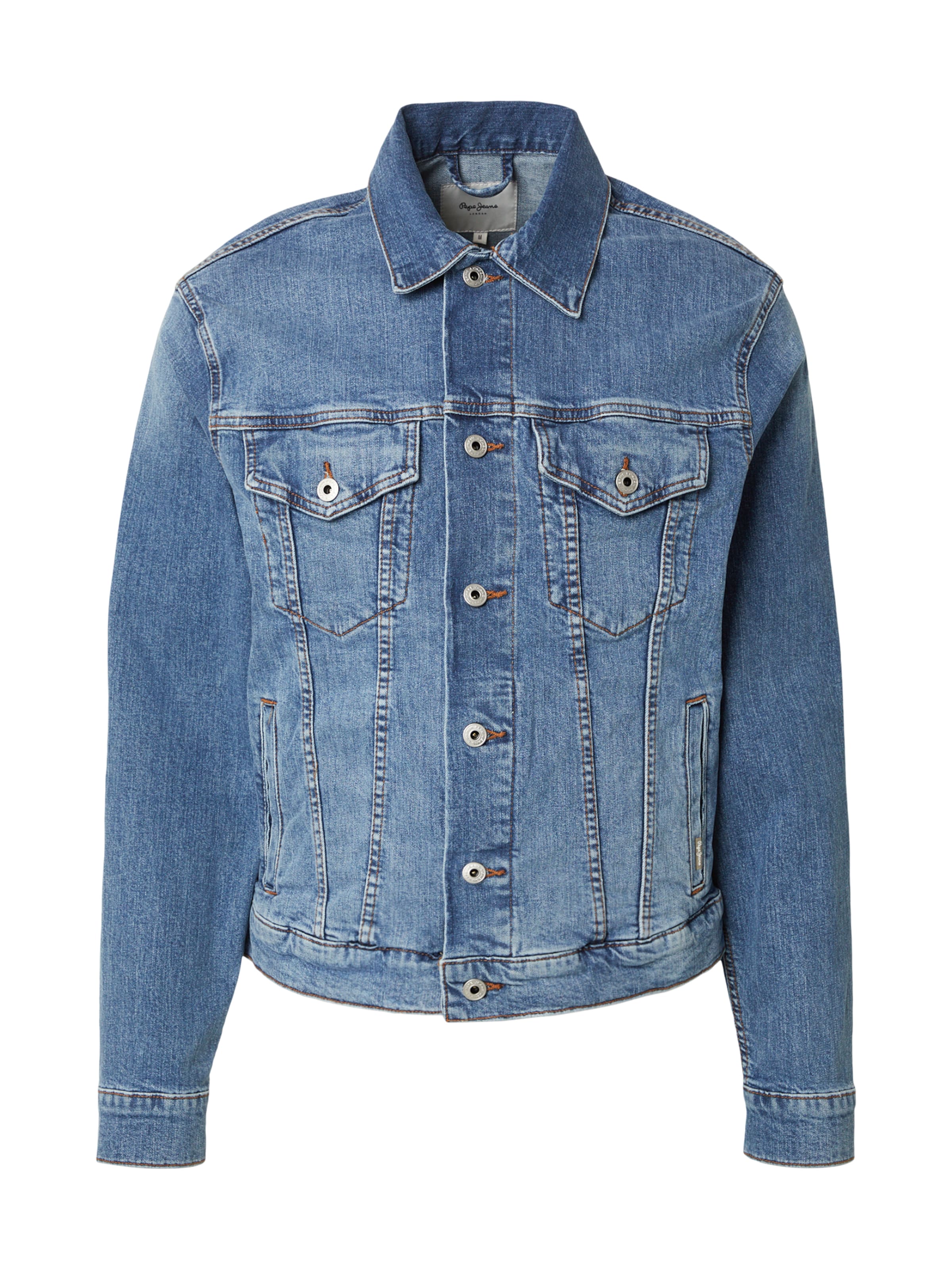 Pepe Jeans Veste mi-saison en bleu denim, Vue avec produit