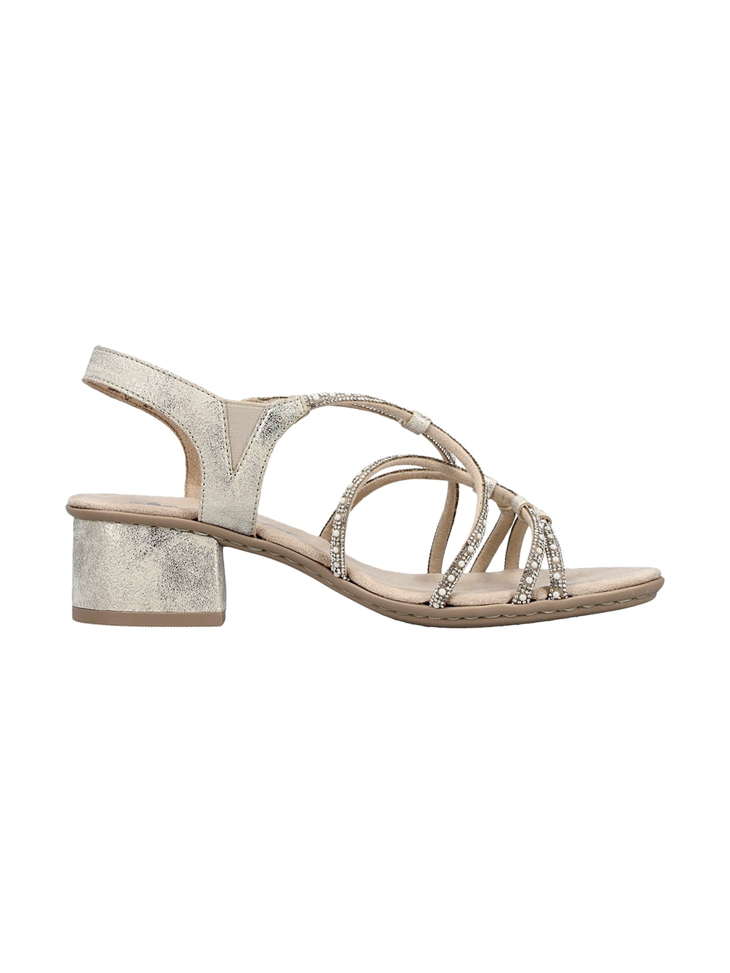 Sandales 'Sandalen mit Absätzen' Rieker en beige