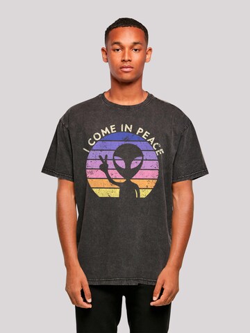 T-Shirt 'Alien Peace Sunset' F4NT4STIC en noir : devant