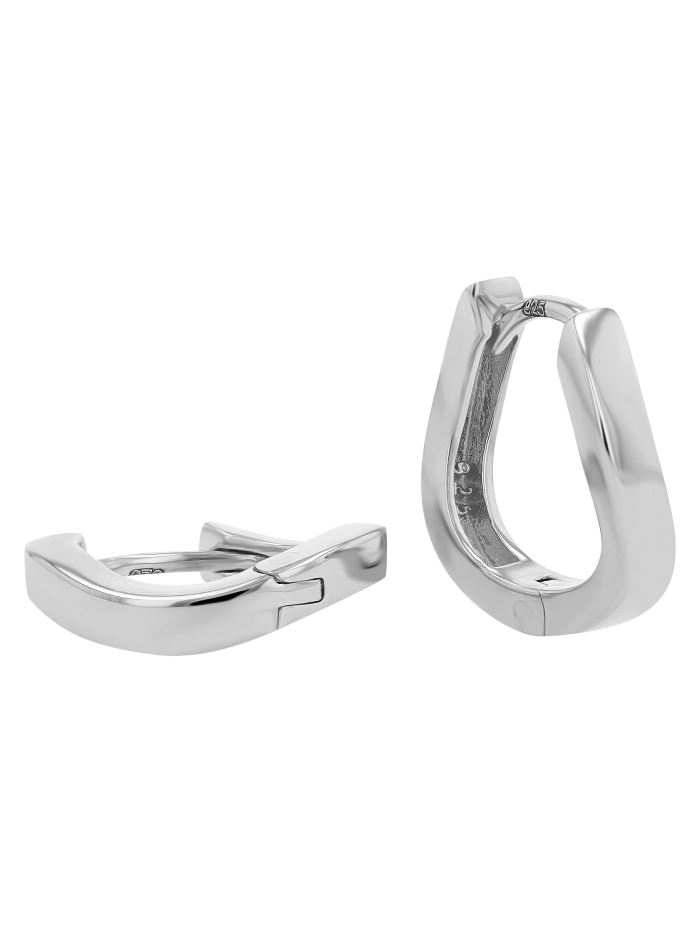 Akzent Earrings '"Anemona" aus 925 Sterlingsilber, rhodiniert, langlebig' in Silver: front