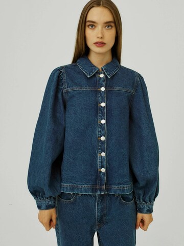 NORR Blouse 'Ninni' in Blauw: voorkant