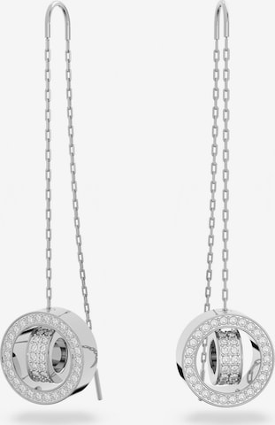 Boucles d'oreilles Swarovski en argent : devant