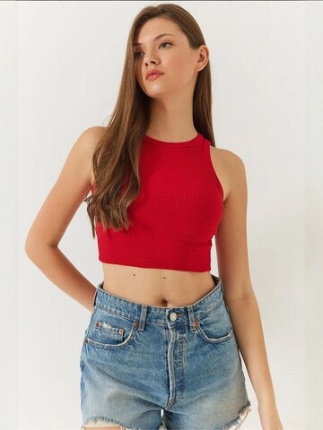 Bianco Lucci Top in Grijs: voorkant