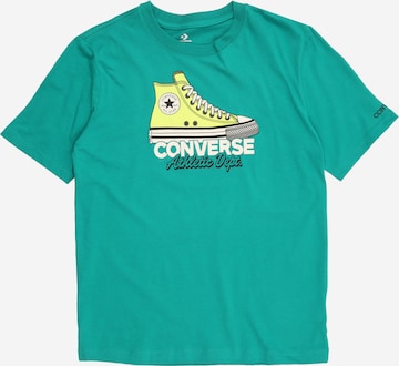 CONVERSE Футболка в Зеленый: спереди