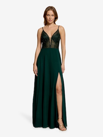 Vera Mont Abendkleid mit Stickerei in Grün: Vorderseite