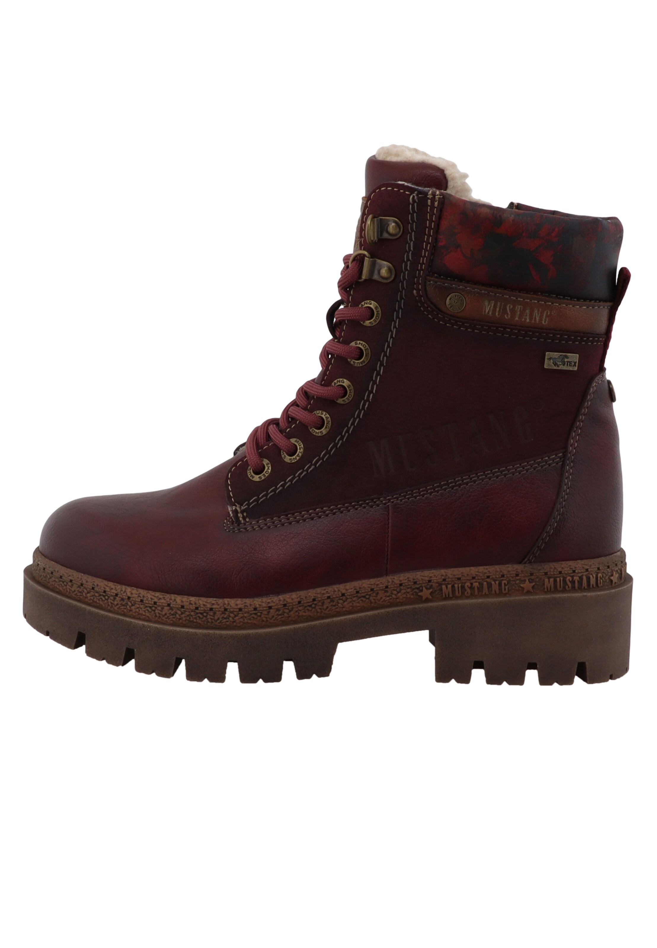 Bottines à lacets MUSTANG en rouge