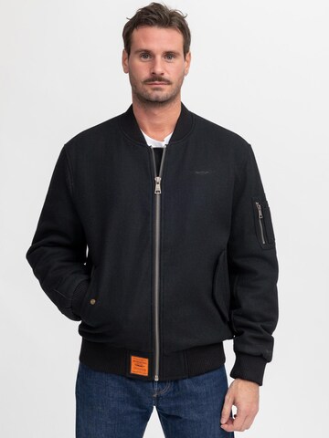 Bombers Winterjas 'TRACK MEN' in Zwart: voorkant