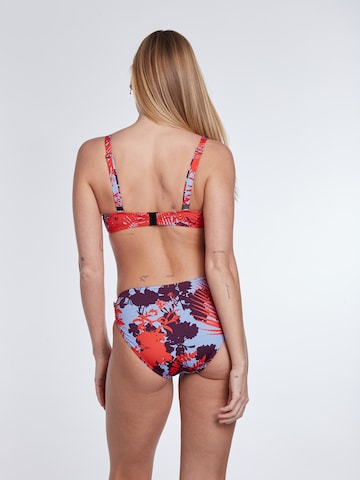 SUNFLAIR T-shirt Bikinitop 'Floral' in Blauw