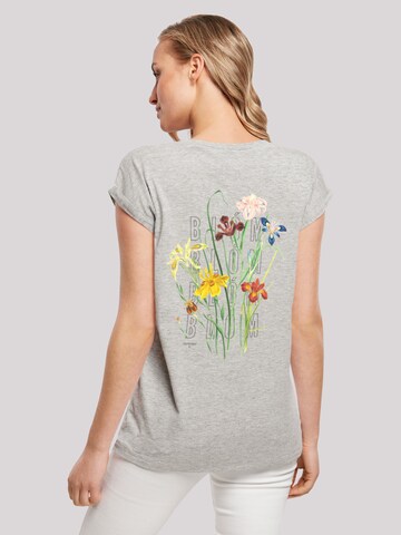 T-shirt 'Blóm' F4NT4STIC en gris