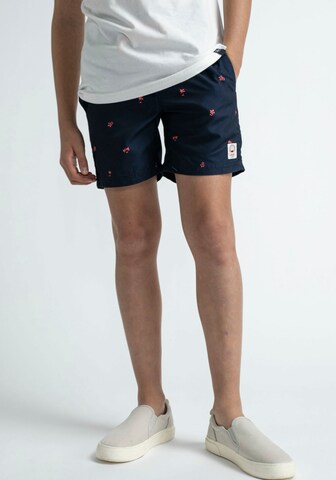 Petrol Industries Board Shorts in Blue: front