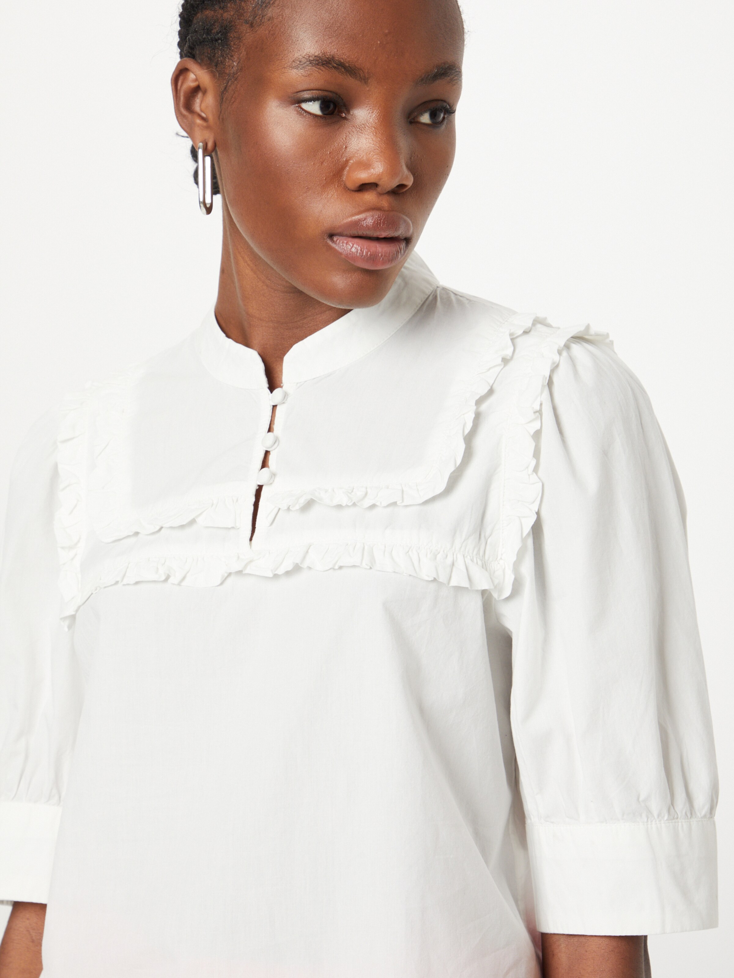 Frauen Blusen & Tuniken ICHI Bluse 'FLETA' in Offwhite - HL30697 Frauen Blusen & Tuniken ICHI Bluse 'FLETA' in Offwhite - HL30697
