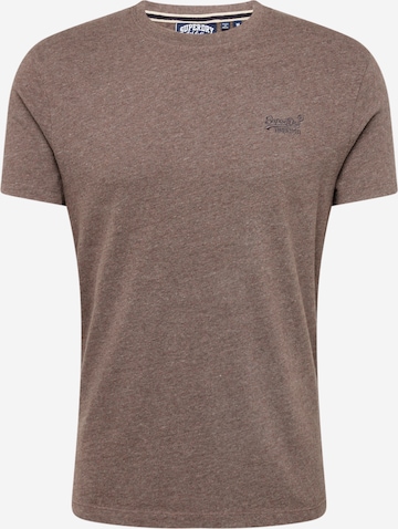 T-Shirt Superdry en marron : devant