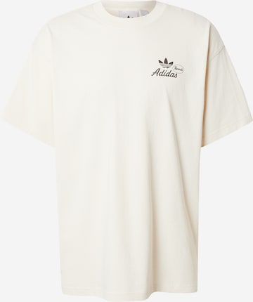 balta ADIDAS ORIGINALS Marškinėliai 'Record': priekis