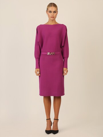 APART Knitted dress in Purple