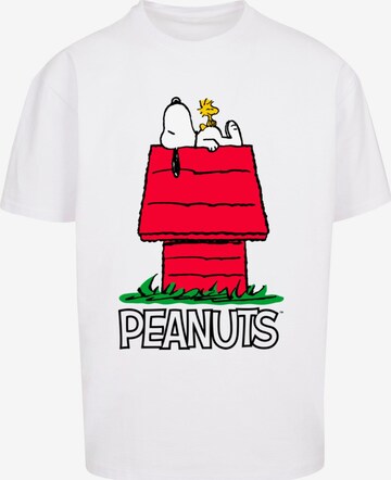 Merchcode Shirt 'Peanuts Snoopy Sleep' in Wit: voorkant