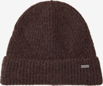 TOM TAILOR Beanie in Brown: front