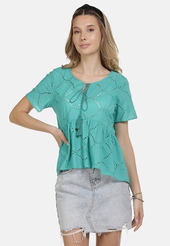 IZIA Blouse in Groen: voorkant